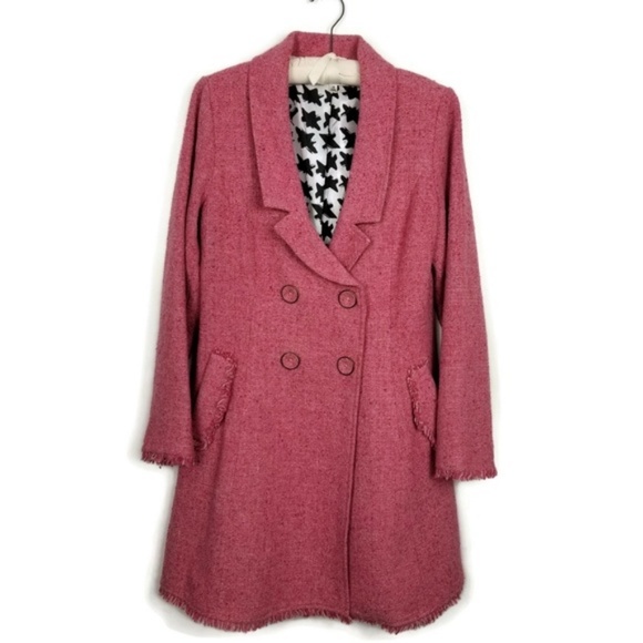 CAbi Madison Avenue Pink Tweed Doublebreasted Coat - Picture 3 of 8